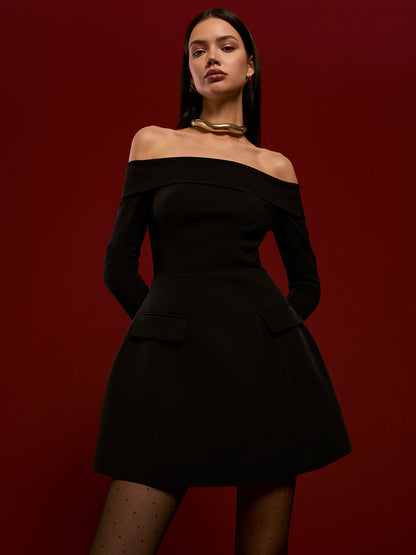 Rosalie Drapeli Mini Elbise