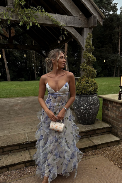 Maisie Çiçek Bahçesi Maxi Elbise