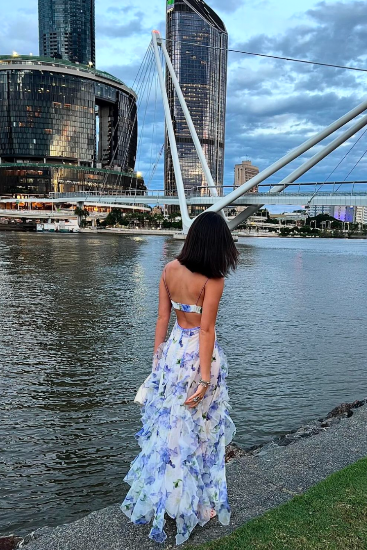 Maisie Çiçek Bahçesi Maxi Elbise