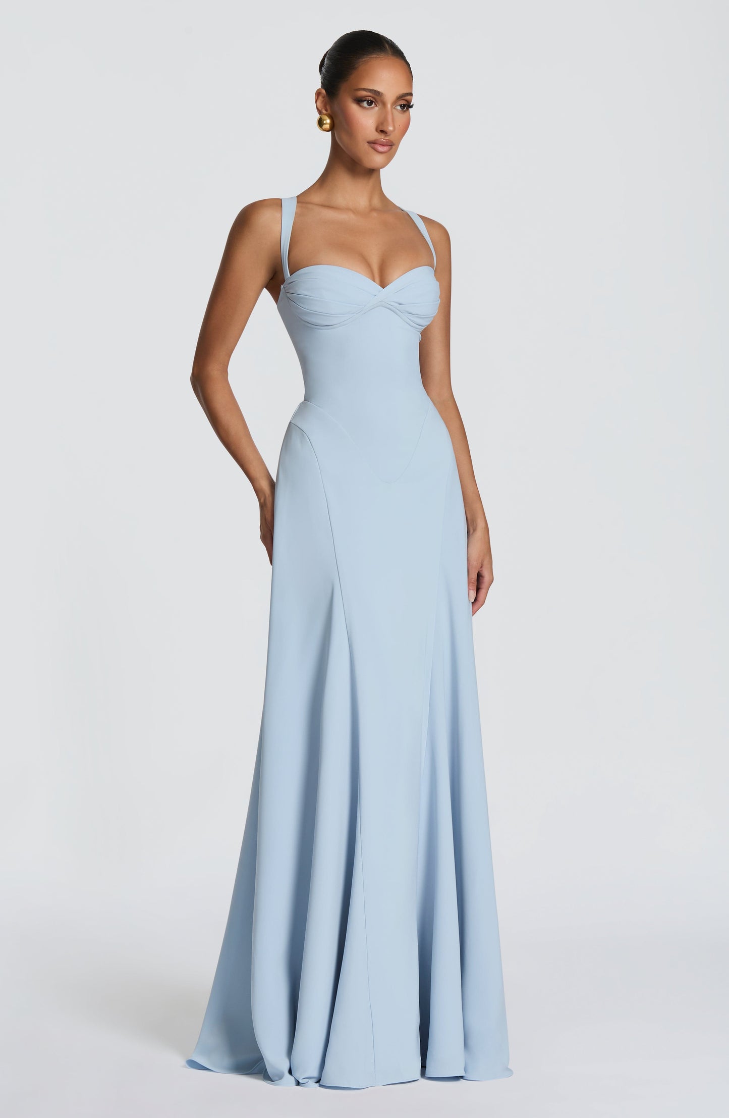 Irie Premium Maxi Elbise - Buzul Mavisi