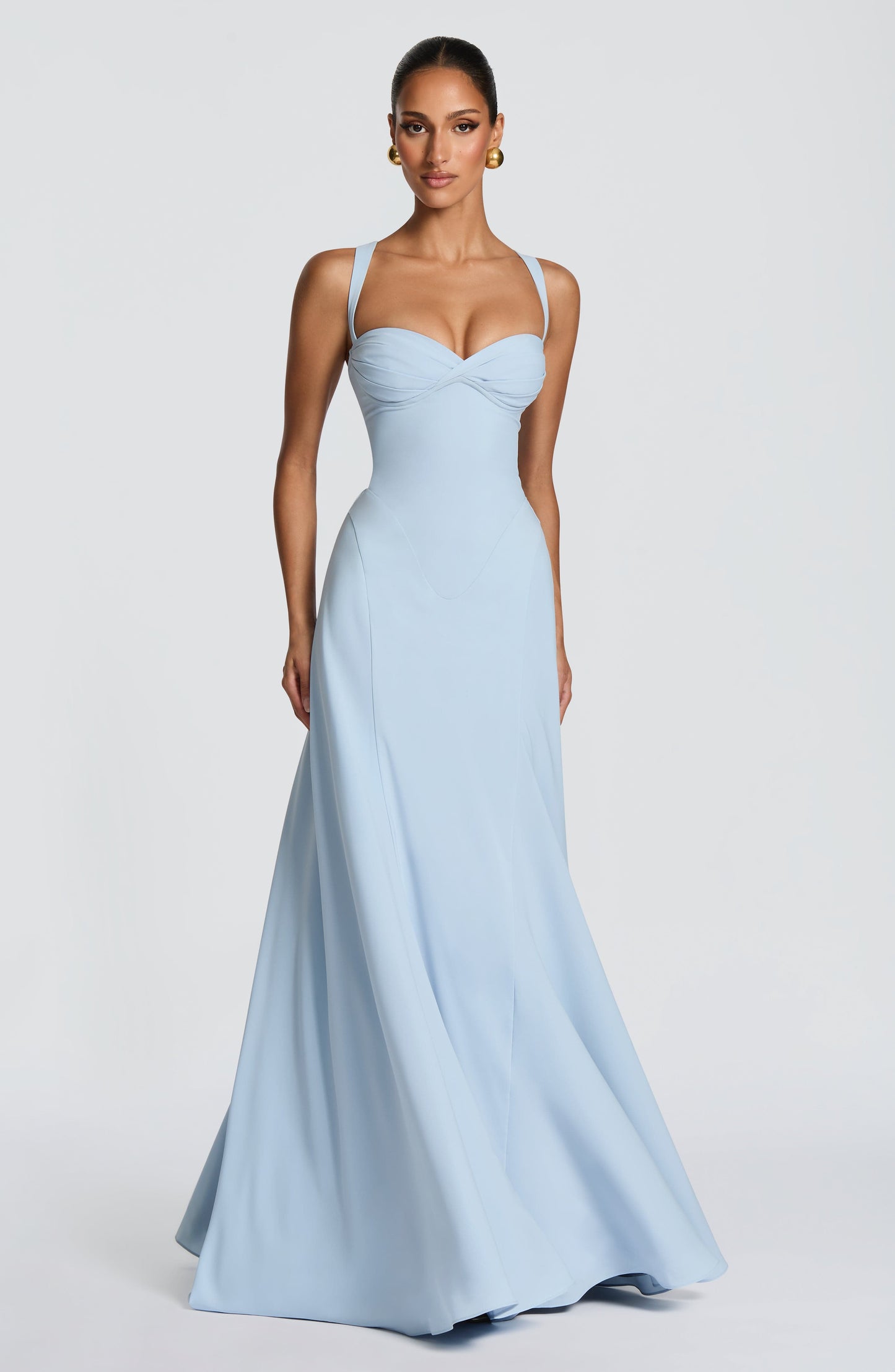 Irie Premium Maxi Elbise - Buzul Mavisi